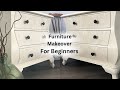 DIY Easy Painted Furniture Makeover for Beginners using Wallpaper | ASMR home decor