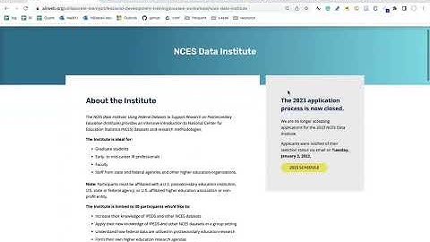 National Center for Education Statistics (NCES) Data Institute: Experiences Share