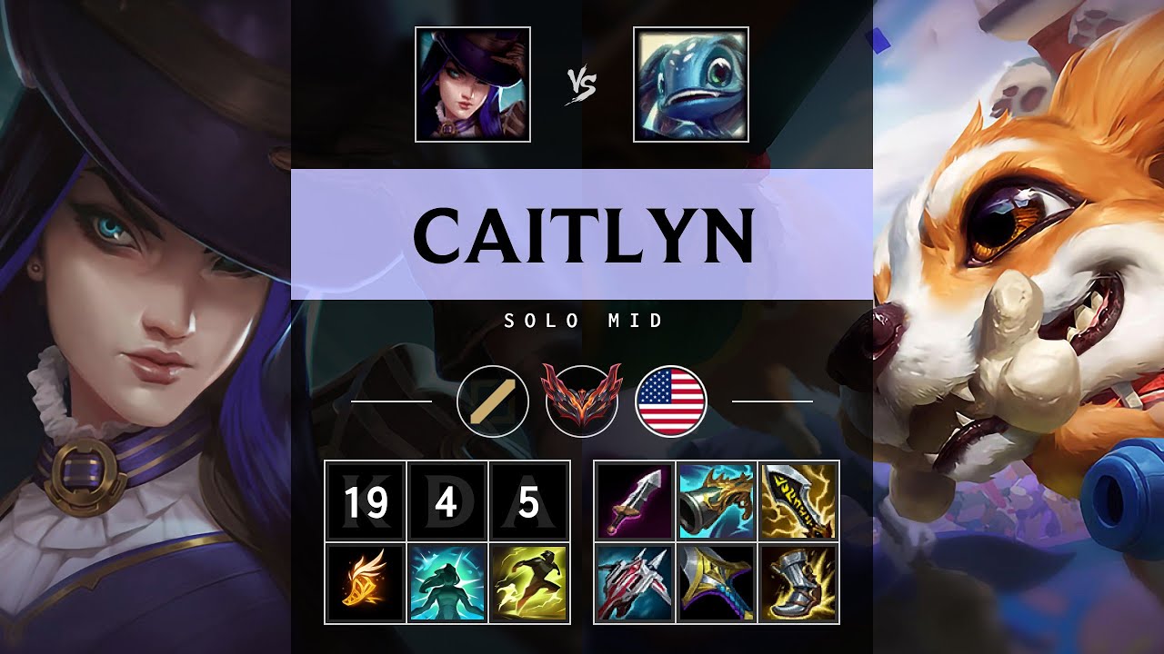 Caitlyn Mid vs Fizz - NA Grandmaster Patch 25.10