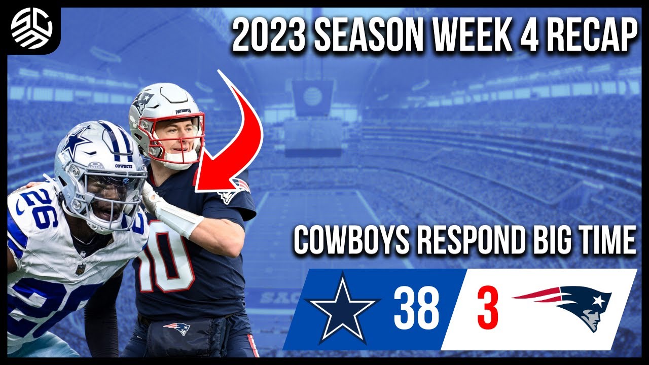 Puntos y resumen del New England Patriots 3-38 Dallas Cowboys en NFL 2023