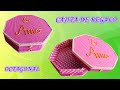 Cajita de regalo octagonal - Manualidades con cartón