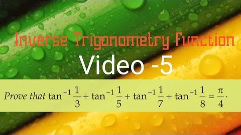 Inverse Trigonometry FUNCTION video 5 RS Agrawal math class 12