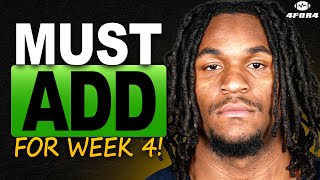 5 Moves to Make for Week 4 in 2025 Fantasy Football!
