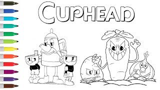 Cuphead Coloring Book Pages | Cuphead, Mugman, Elder Kettle, the Root Pack