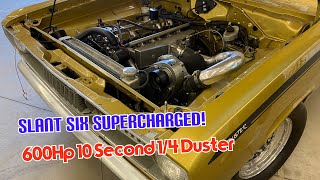 Slant Six Supercharged! 1971 Plymouth Duster At Mopars in the park!
