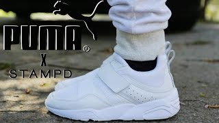 puma stampd blaze of glory white