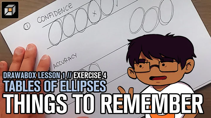 Drawabox Lesson 1, Exercise 4: Things to Remember (Tables of Ellipses)