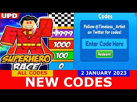 NEW CODES* [UPDATE 1!] Super Hero Clicker Race ROBLOX