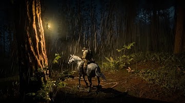 Riding Through the Storm | 3 Hours of Rainy Horse Ride ASMR as Arthur Morgan | Red Dead Redemption 2