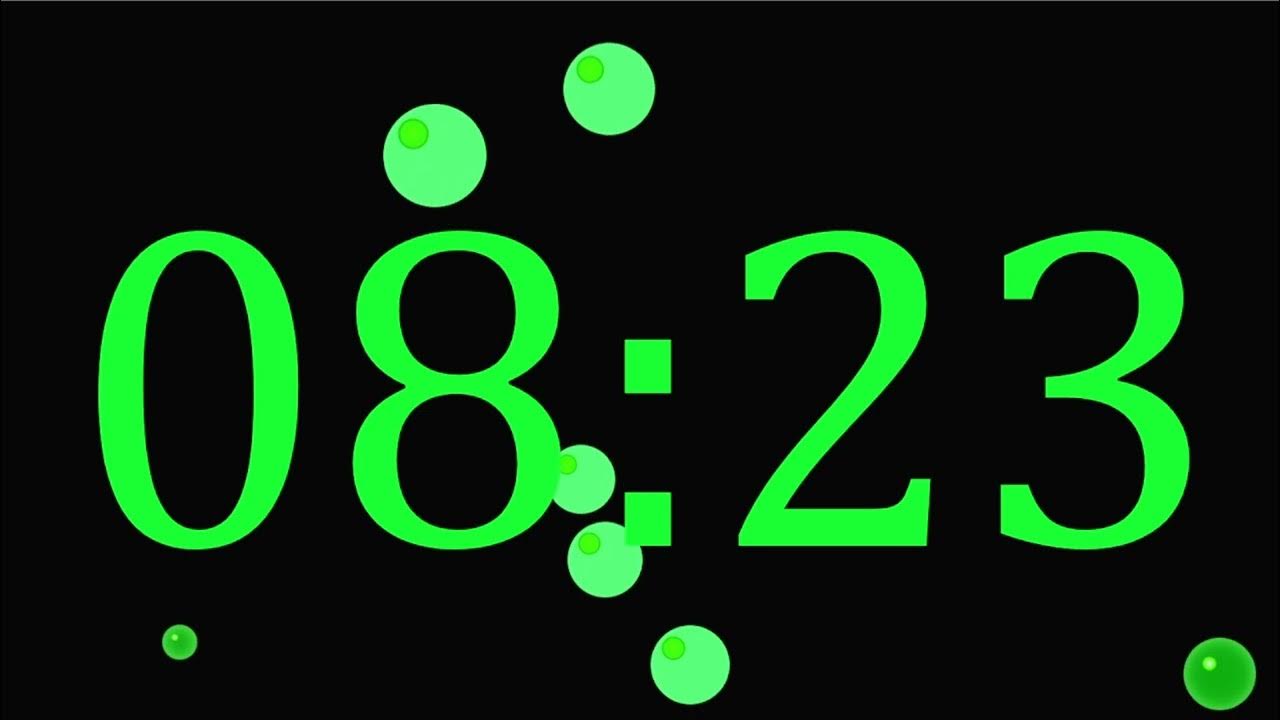 13 Minute Countdown Timer, without Music Learn the Color Green Colors