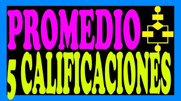 Diagrama de flujo para calcular el promedio de 5 calificaciones