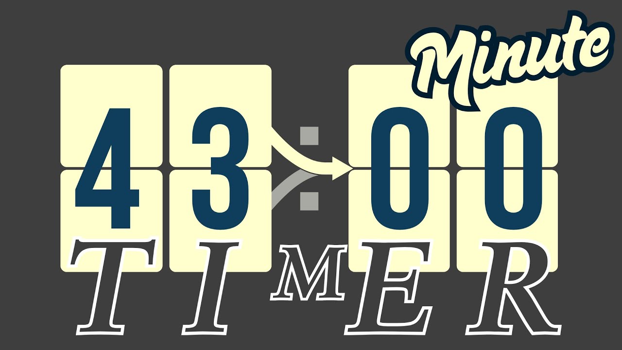 🔔 43-Minute Timer with Loud Alarm | Focus, Study, Kids, Bomb, Lofi, Relaxing, Funny 