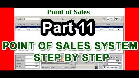 Point of sales step by step using VB.net part 11