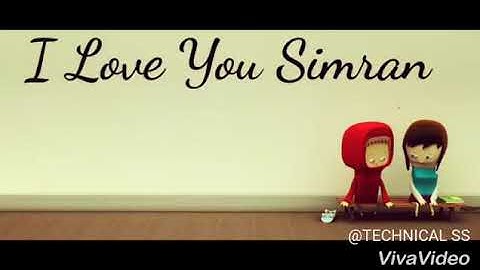 Simran name love you whatsapp status
