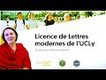 Prsentation de la licence de lettres modernes de lucly