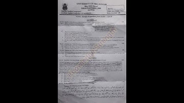 BA English past paper Punjab University | Past paper | English past paper| Ba English past paper