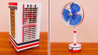 2 Mini Projects Table Fan &amp; Air Cooler| Table Fan With Speed Controller | Mini Double Fan Air Cooler