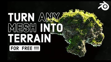 Turn anything into TERRAIN !!! Blender Geometry Node breakdown