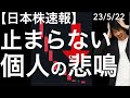 【日本株速報】23/5/22 止まらない個人投資家の悲鳴