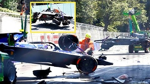 Rome ePrix Massive Crash 2023 Race 1 involving 6 Drivers - Formula E 2023 Rome E-Prix Race 1 Crash