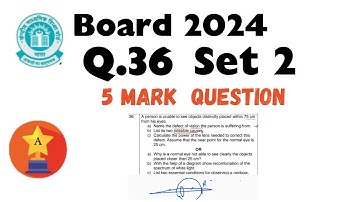 Q.36. A person is unable to see objects distinctly placed within 75 cm from his eyes.#board2024