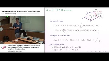 Claire Chainais-Hillairet: Nonlinear free energy diminishing schemes for convection-diffusion...