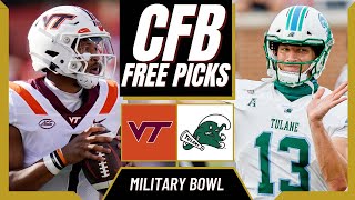 VIRGINIA TECH vs. TULANE CFB Picks & Prediction | College Football Free Picks Today | Military Bowl