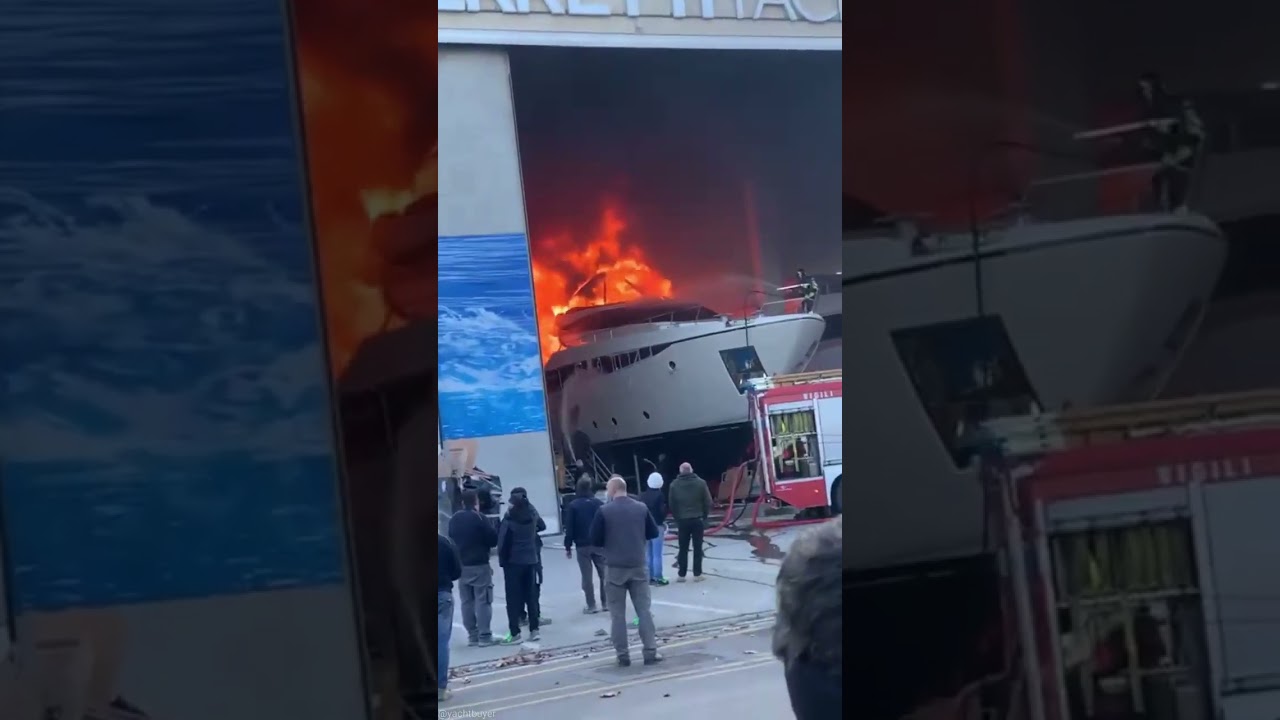 fire at the yacht
