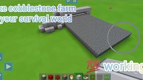 make cobblestone farm in mine build craft 💯 working 😨