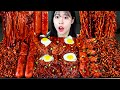 ASMR MUKBANG| 직접 만든 불닭 짜장 버섯 소세지 먹방 &amp; 레시피 FRIED SAUSAGES AND FIRE NOODLES EATING