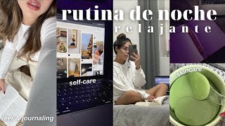 RUTINA DE NOCHE: hacer galletas, skincare, journaling, leer, relajarse