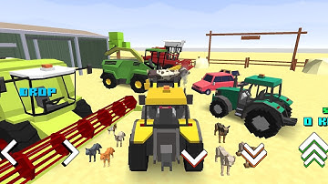 Blocky Farm & Racing Simulator - FarmMode |Game For Android / Ios | All Machinery Agricultural Drive