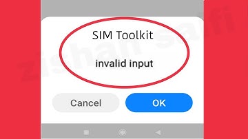 How To Fix SIM Toolkit Invalid input Problem Solve in Android