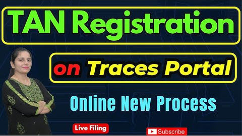 How to Register TAN Number on Income Tax portal TAN Registration for TDS Return |