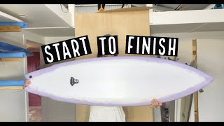 Building a SURFBOARD. Start to finish  Shaping  Glassing  Sanding