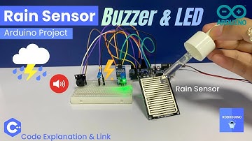 ⛈️ Rain Sensor with Buzzer & LED💡Arduino UNO Smart Rain Detector Project 🤖 with Code 