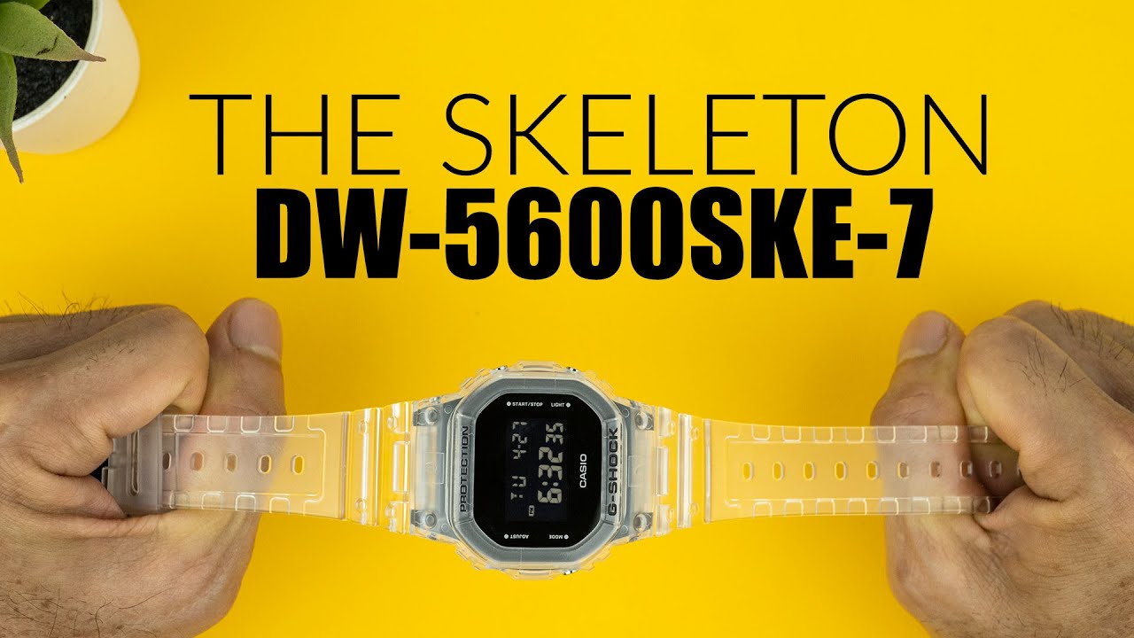 G-Shock DW-5600SKE-7 Skeleton Series - YouTube