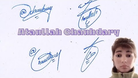 Ataullah name signature with arooj