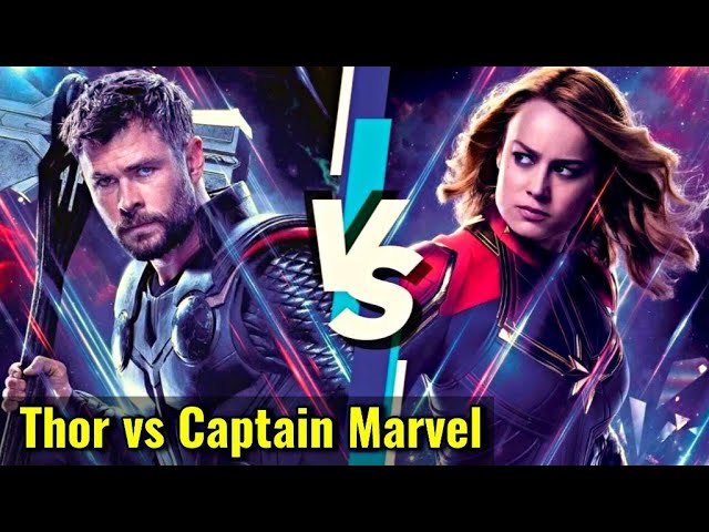 Thor Vs Captain Marvel Explained In Hindi | Thor & Captain Marvel  Comparison In Hindi |Thor Vs Carol - Youtube