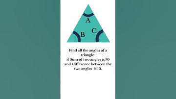 solving linear equations |finding angles in triangle |triangle |class 10 triangles #shorts #maths