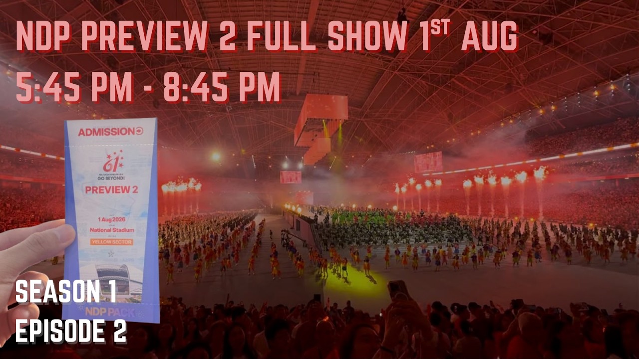 Full SG61 NDP PREVIEW 2 National Stadium Parade Show - (1st Aug) | Singapore National Day [NDP 2026]