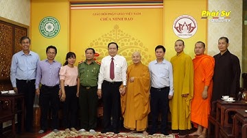 CHỦ TỊCH ỦY BAN TRUNG ƯƠNG MTTQ VIỆT NAM THĂM VÀ CHÚC TẾT HÒA THƯỢNG CHỦ TỊCH HĐTS