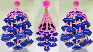 प्लास्टिक बोतल के ढक्कन से झूमर बनाने का तरीका/PLASTIC BOTTLE CAPS JHUMER /DIY BOTTLE CAPS JHUMAR by Bittu Art's n craft Creations 10,488 views 2 weeks ago 12 minutes, 30 seconds