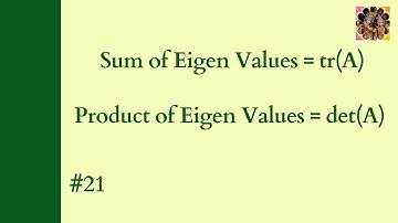 21. Sum of eigen values | Product of eigen values  Engineering Mathematics BBA BCA BCom #eigenvalues