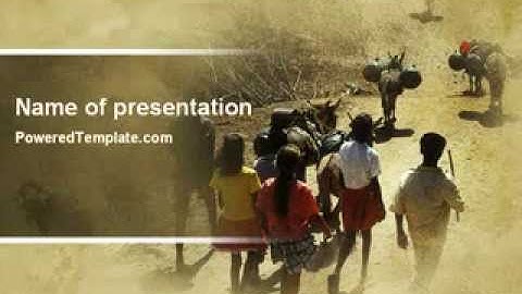 Child Labor In A Poor Country PowerPoint Template by PoweredTemplate.com