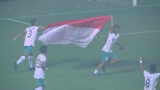 Indonesia Juara!! Pemain U16 Indonesia Berlari Membawa Bendera RI | Final Aff U16