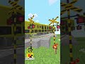 Railway level Railroad crossing trains Minecraft【 踏切 電車 アニメ】マイクラ ふみきり 153-04