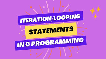 Iteration Statements or Looping Statements  | C Programming Tutorial