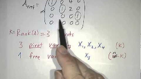 Rank and Solving Ax=0