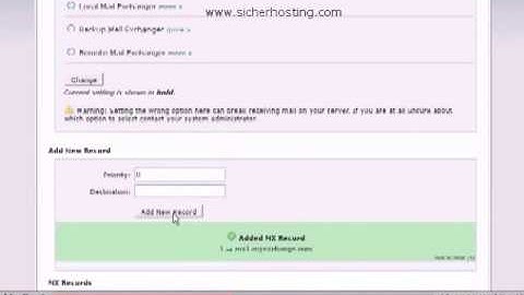 How to add an MX entry in cPanel